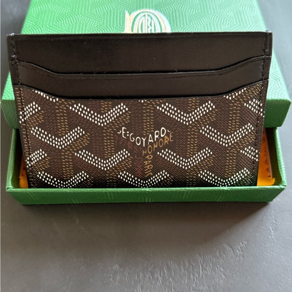 Goyard Black and Brown Card Holder